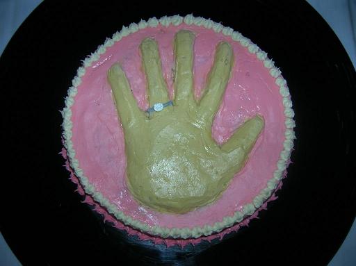 Engagement Hand Cake